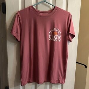 SHEIN Pink Sunsets Graphic Tee